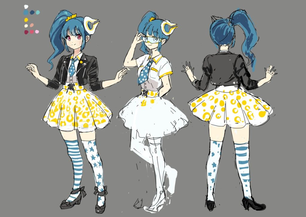 キャタクターの衣装デザインイラストを描いてみた あんりみてっどりーむ