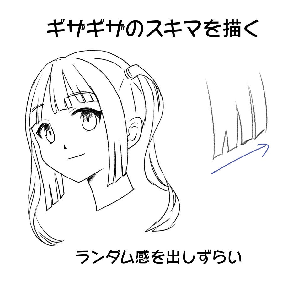 ギザギザのスキマを描く