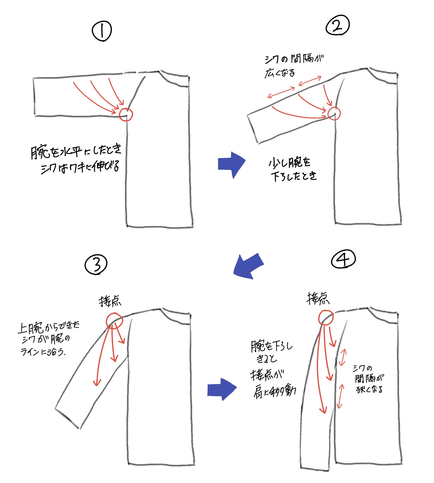 初心者向け 服のシワの描き方 シワができるポイントを抑えよう あんりみてっどりーむ