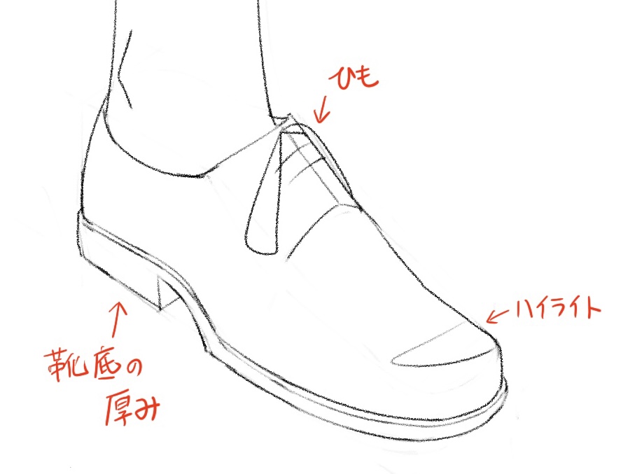 イラスト初心者向け 靴の描き方 靴は滑り台から描けばカンタン あんりみてっどりーむ